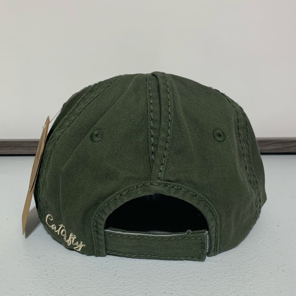 Catchfly Women's "Wake, Pray, Slay" Distressed Ponytail Baseball Hat/Cap-OS NWT - Picture 3 of 10